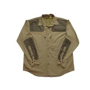Cabela's Men's Long Sleeve Button-Up Shirt with Reinforced Patches
